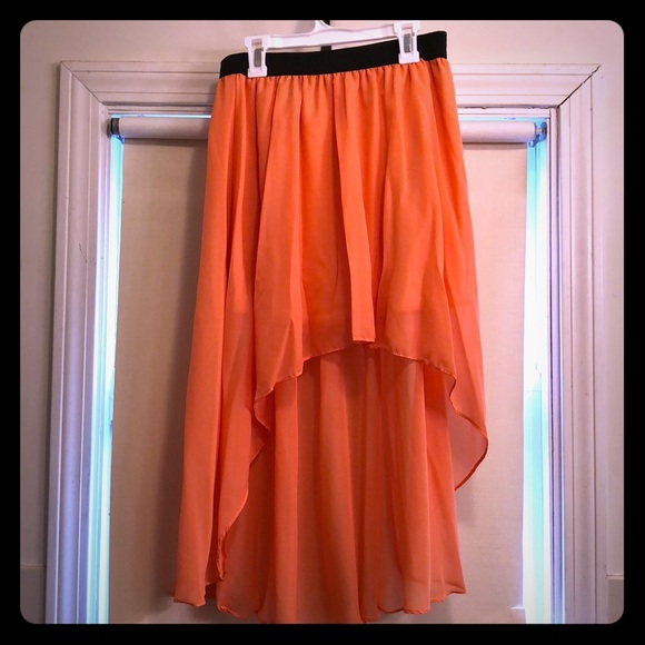 NWT orange High-low skirt - Picture 7 of 7